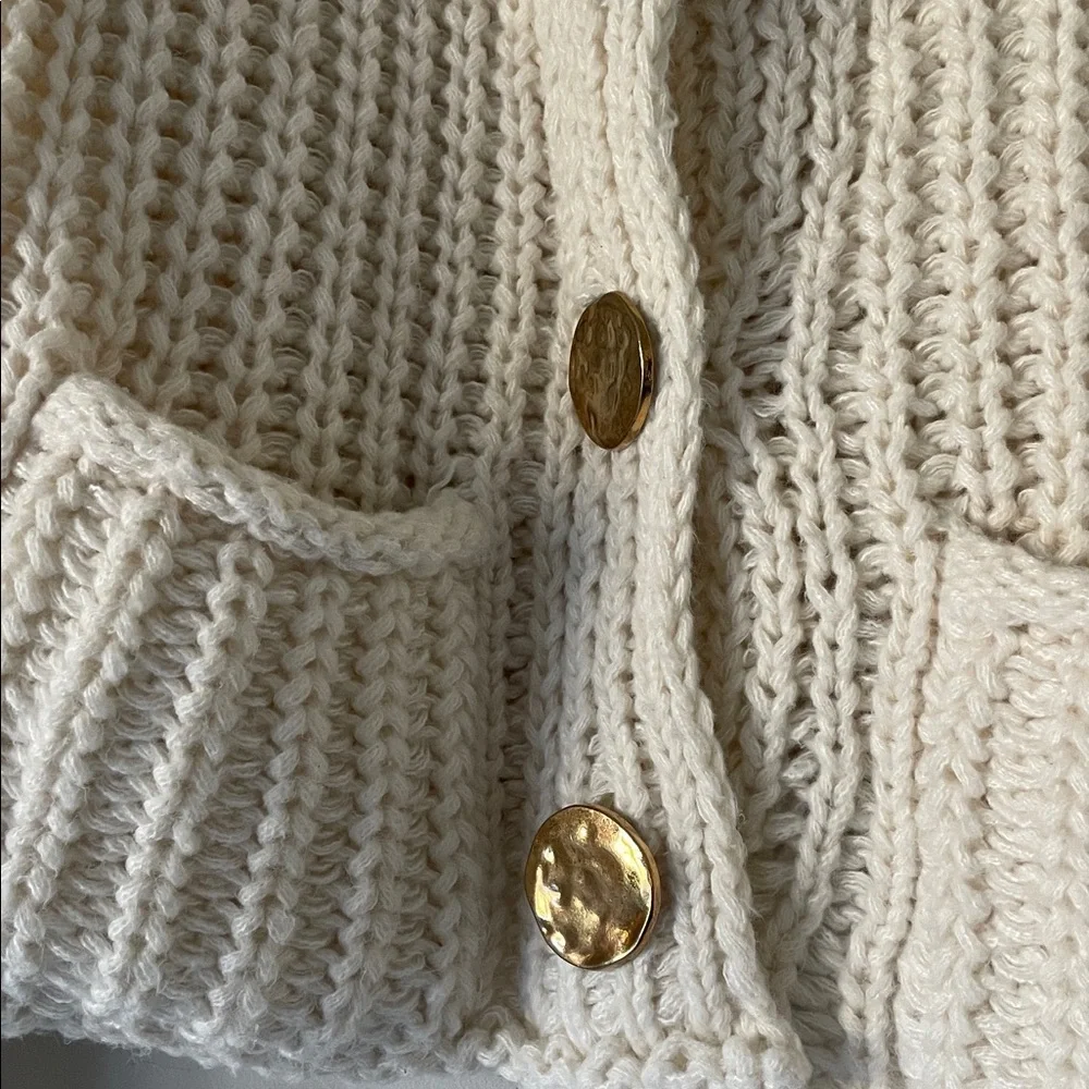 Amazon Cream Button-Up Cardigan - Picture 2 of 2